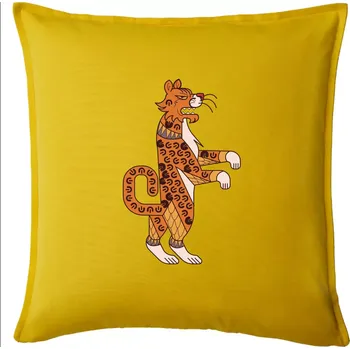 Polštář Mayové - zvířata tygr - Polštář 50x50 - 50x50 - Pouze potah ( Žlutá )
