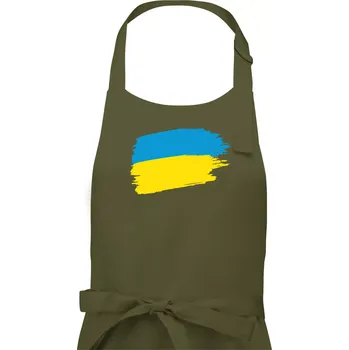 Kuchyňská zástěra Ukrajinské tričko - Dámská zástěra na vaření - Univerzální velikost ( Khaki )