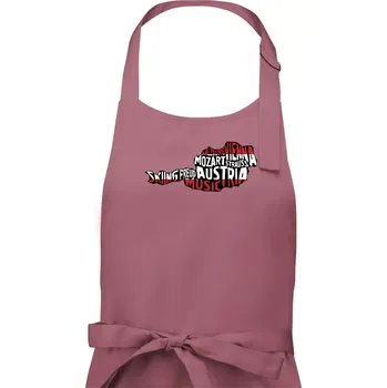 Kuchyňská zástěra Mapy - názvy měst - Rakousko - Pánská zástěra na vaření - Univerzální velikost ( Starorůžová )