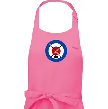 Kuchyňská zástěra Curling tee - Pánská zástěra na vaření - Univerzální velikost ( Růžová )