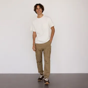 Pánské kalhoty Reserved - Kalhoty cargo joggers - béžová - 5481L-80X - 5481L-80X-L