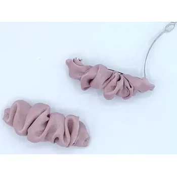 Spona do vlasů scrunchie starorůžová