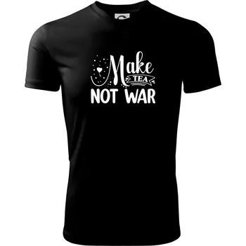 Make tea not war - Dětské triko sportovní (dresovina) - 146 cm/10 let ( Černá )