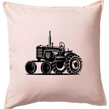 Polštář Traktor Ukrajinské armády - Polštář 50x50 - 50x50 - Pouze potah ( Světle růžová )