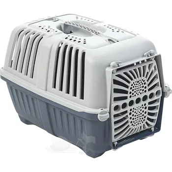 přepravka pro zvíře Bubu pets přepravní box na zvířata PRATIKO 2 plast tmavě modrý 55x36x36cm do 15kg