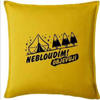 Polštář Nebloudím, objevuji - hory - Polštář 50x50 - 50x50 - Pouze potah ( Žlutá )