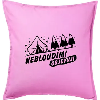 Polštář Nebloudím, objevuji - hory - Polštář 50x50 - 50x50 - Pouze potah ( Růžová )