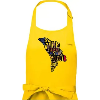 Kuchyňská zástěra Mapy - názvy měst - Polsko - Dámská zástěra na vaření - Univerzální velikost ( Žlutá )