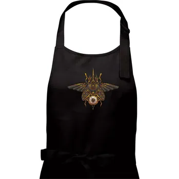 Kuchyňská zástěra Steampunk brouk barevný - Dámská zástěra na vaření - Univerzální velikost ( Černá )