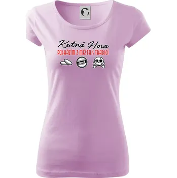 Dámské tričko Kutná Hora město s tradicí - Dámské triko Pure - 2XL ( Orchid )