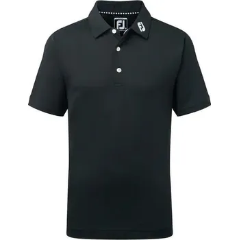 Footjoy Stretch Pique Solid dětské polo, černé dětské, M