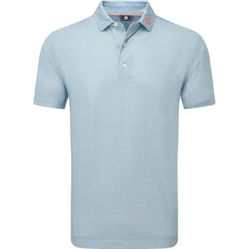 FootJoy Wiggle Print Lisle pánské polo, blue jay/pistachio/white pánské, S