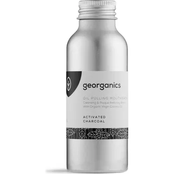 Ústní voda Georganics | Ústní voda Oil Pulling - aktivní uhlí Objem: 100 ml kokosový olej, aktivní uhlí, máta – detox, bělení & svěžest