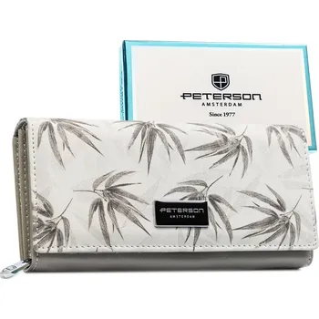 Peněženka velká dámská peněženka s RFID systémem a zapínáním na patentku Barva: Bílá