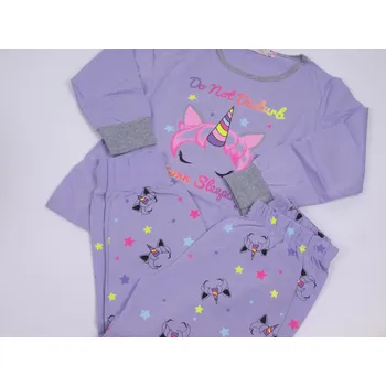 Dívčí pyžamo Pyžamo Kugo MP1757 fialkové s jednorožcem velikost oblečení - děti: 116
