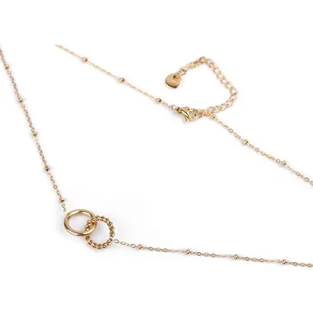 Náhrdelník Náhrdelník z nerezové oceli - 2 zlatá