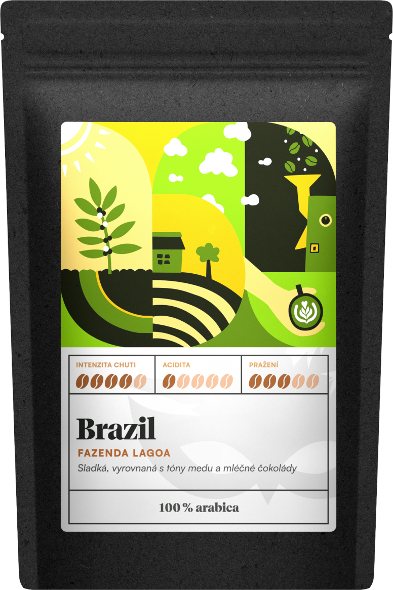 Kafčo-čajda Brazil Fazenda Lagoa - káva Velikost balení: 1000 g, Způsob mletí: Espresso (střední)
