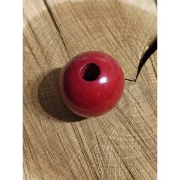 Korálek Velké dřevěné korále Ø40 mm barva červenohnědá