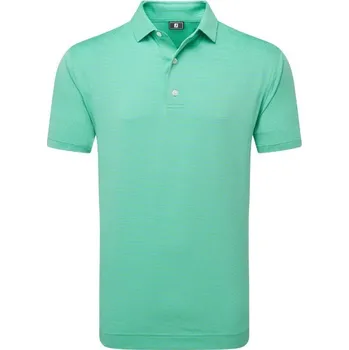 FootJoy Micro Feeder Stripe Lisle pánské polo, lagoon/mint pánské, S