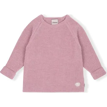 Dětský merino svetr Classic Rib "Heather" Lillelam VELIKOST: 80/12 měsíců