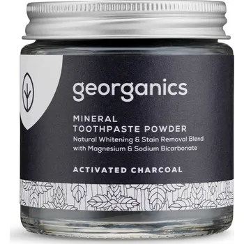 zubní pasta Georganics | Minerální zubní prášek s aktivním uhlím Obsah: 120 ml uhlíková detoxikace a jemné bělení bez chemie