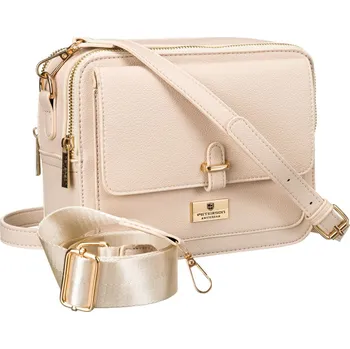 Kabelka Módní dámská taška přes rameno z ekokůže Barva: Béžová