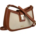 dámská kabelka přes rameno z pravé kůže Barva: béžová || hnědý