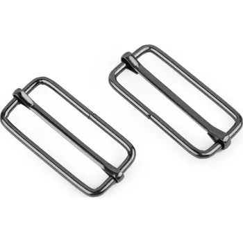 Posunovač na popruhy šíře 38 mm Varianta: 3 nikl černý, Balení: 50 ks