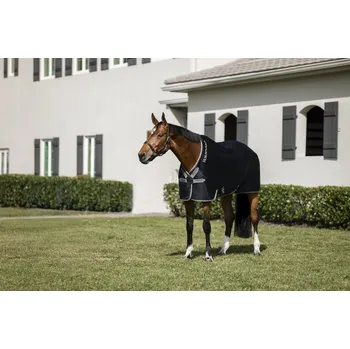 Deka pro koně Deka odpocovací Rambo Airmax, black/thunderstorm grey & silver Délka zad: 115 cm