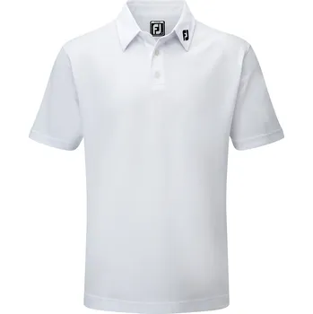 Footjoy Stretch Pique Solid dětské polo, bílé dětské, L