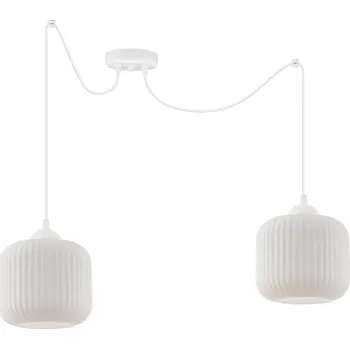 Závěsné svítidlo Riffle Spider, 2x bílé skleněné stínítko, w