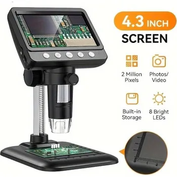 Digitální mikroskop Inskam 10,92 cm – 50–1000× zvětšení, 8 LED světel