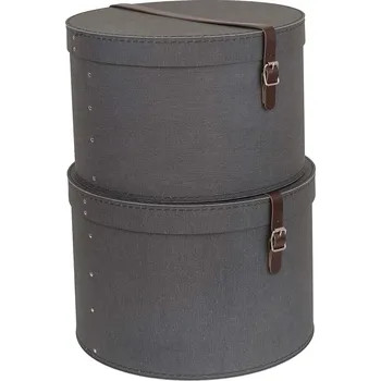 Úložný box Sada úložných boxů Bigso Box of Sweden Rut 2-pack 5482C6849LEA648 černá 99X