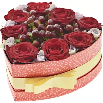 Dárková krabička Krabička květin ZOOLA červená 19x9cm