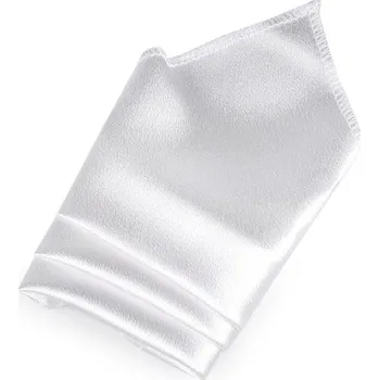 Saténový kapesníček do saka v krabičce - 1 (42) bílá mléčná