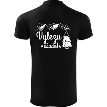 Pánská košile Vylezu všude - hory - Polokošile Victory sportovní (dresovina) - XL ( Černá )