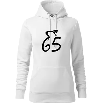 Dámská mikina Cyklista slaví pětašedesátku (65) - Mikina dámská Cape s kapucí - S ( Bílá )