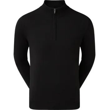 Golf FootJoy Wool Blend Lined 1/2 Zip pánský svetr, černý pánské, S