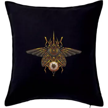 Polštář Steampunk brouk barevný - Polštář 50x50 - 50x50 - Včetně výplně ( Černá )