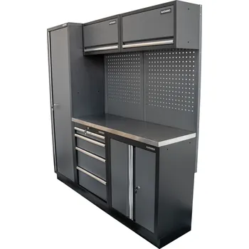 Dílenský stůl Matabro AKČNÍ SET Sestava 5 ks dílenského nábytku SET-CA01022 s nerezovou pracovní deskou MB-TGW53S