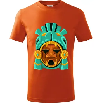 Chlapecké oblečení Mayové maska mátová - Tričko dětské bavlněné - 98 cm / 2 roky ( Oranžová )