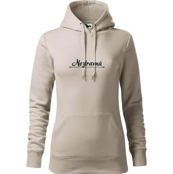 Dámská mikina Staročeština - Neztravná - lakomá - Mikina dámská Cape s kapucí - L ( Ledově šedá )