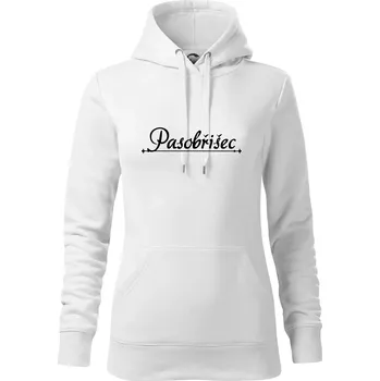 Dámská mikina Staročeština - Pasobřišec - požitkář - Mikina dámská Cape s kapucí - XS ( Bílá )