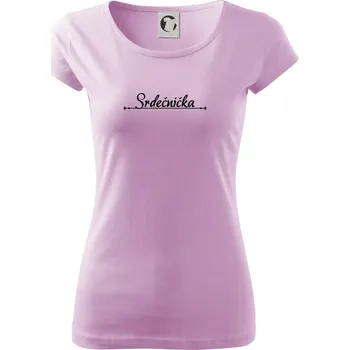 Dámské tričko Staročeština - Srdečnička - drahoušek - Dámské triko Pure - XL ( Orchid )