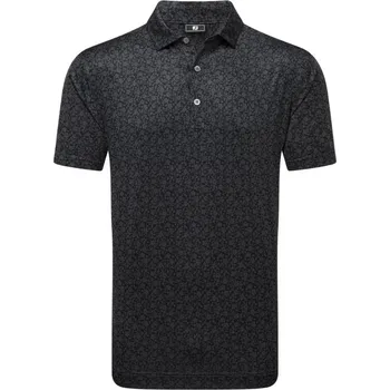FootJoy Painted Floral Lisle pánské polo, černé pánské, XXL
