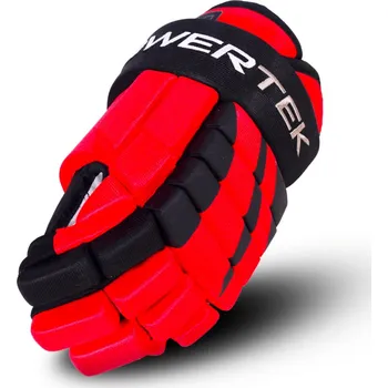 Hokejové rukavice Hokejové rukavice POWERTEK V5.0 Black/Red Junior 11 palců