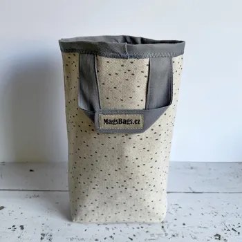 Odpadkový koš Odpadkový koš do auta - béžovo šedý, tečkatý Magsbags.cz