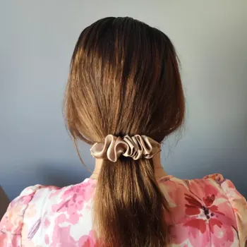 Spona do vlasů Scrunchie camel