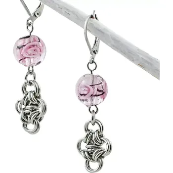 Náušnice Náušnice pro ženy s růžovými vinutkami