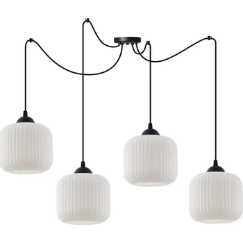 Závěsné svítidlo Riffle Spider, 4x bílé skleněné stínítko, b